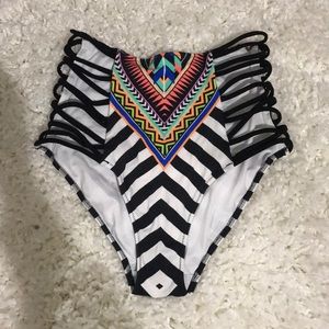 High waisted bikini bottoms